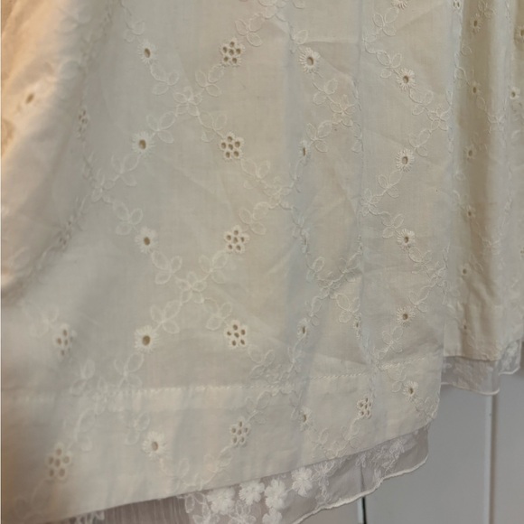 For Love & Lemons Cream Smocked Maxi Dress with Lace Trim - Picture 4 of 8